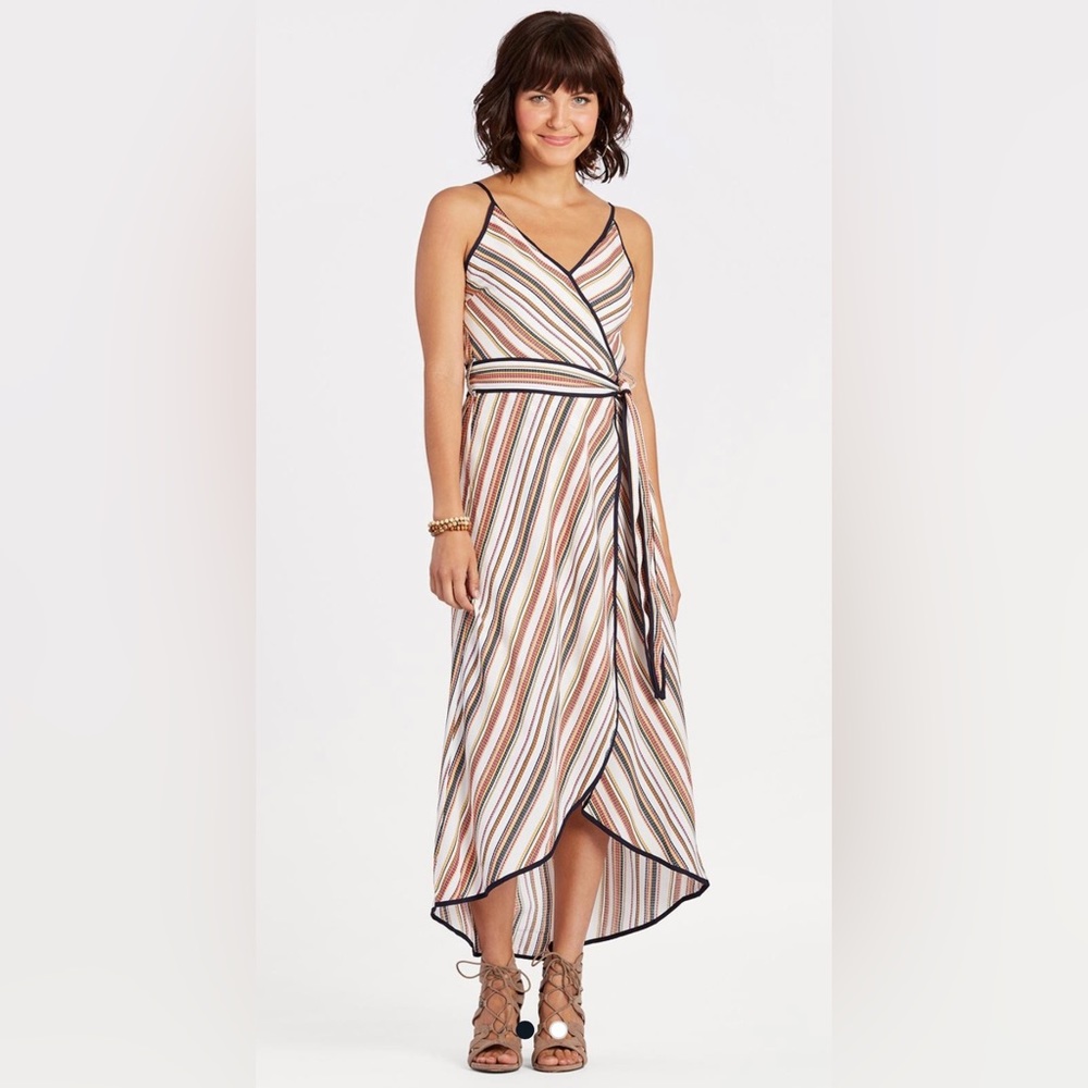 Evereve Moon Rover Striped Dress Size Medium